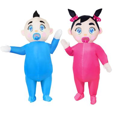 Imagem de TUSAUW Fantasia inflável gigante para bebês adultos de 96 polegadas, fantasia de revela de gênero para meninos e meninas, cosplay de Halloween