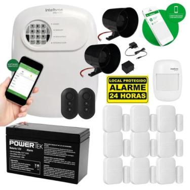 Imagem de Kit Alarme Intelbras Anm 24 App 9 Sensor S/ Fio Magnét 1 Ivp