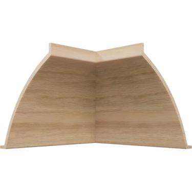 Imagem de 3 11/40.6 cm P x 4 3/40.6 cm A WM291 Americraft Solid Hardwood Stain Grade MiterLink Crown Molding Inside Corner, White Oak (Matches Moulding MLDW01X05WM291WO)