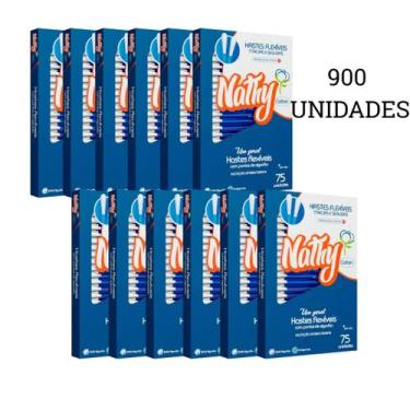 Imagem de hastes flexíveis macias com pontas de algodão 900 un - Nathy