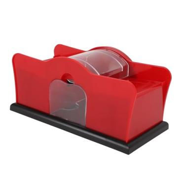 Imagem de Zerone Manual Card Sheffler Com 2 Decks, Mankler de Manivela de Mão Fácil de Usar para Cartões Red, Mistor de Manual de Plástico para Jogador de Party Game Party