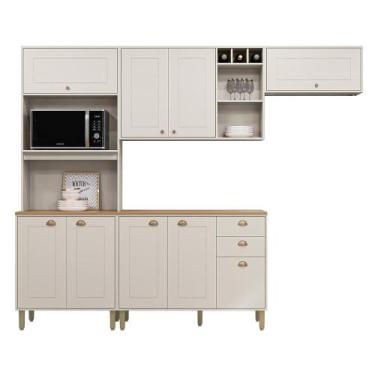 Imagem de Cozinha Tunísia Completa 263cm com 9 Portas e 2 Gavetas - Loja DoceLar