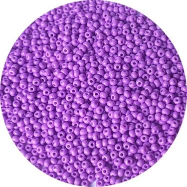 Imagem de Bala&Fillic Contas de semente de cor roxa tamanho 3 mm 4000 peças/100 gramas, 8/0 contas redondas de artesanato de vidro para fazer joias, brincos, pulseiras, colar