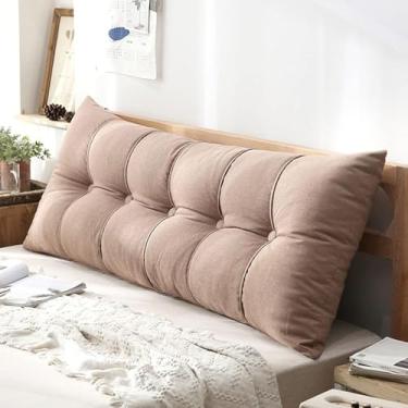 Imagem de Almofada De Cabeceira Retangular Grande, Almofada De Apoio De Cama Longa Para Leitura, Almofada Lombar Perfeita Para Cama De Dia E Beliche, Blue Gray, 200 * 60CM