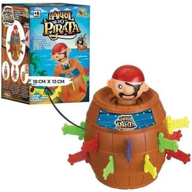 Imagem de Barril Pula Pirata 18x13 cm Brinquedo Infantil Criança Interativo - TO
