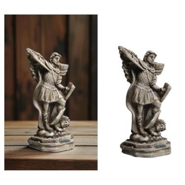 Imagem de Imagem São Miguel Arcanjo Resina Rústica Proteção Fé 12cm