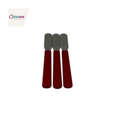 Imagem de Kit com 3 Espátulas Inox para Manteiga e Patê  Cabo Ergonômico, Elegan