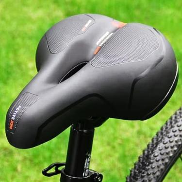 Imagem de Selim Banco de Bicicleta Alta Densidade Alto Conforto com Sinalizador Traseiro – Ergonômico, Largo e Vazado – Compatível com Modelos Universais