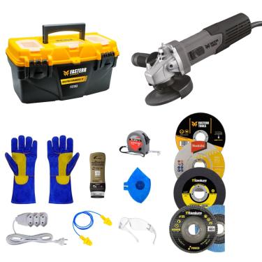 Imagem de Esmerilhadeira Angular 1000W 4.1/2 Fasterr Force fst083 + Kit de Alta Performance Ultra