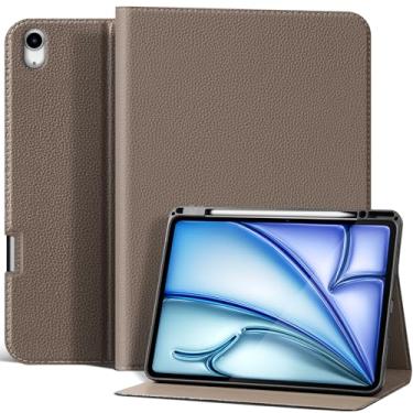 Imagem de XFYKJIN Capa para iPad Air de 13 polegadas M3/M2 (2025/2024), capa inteligente protetora de couro à prova de choque, suporte para Apple Pencil, suporte ajustável - despertar/hibernar automático e