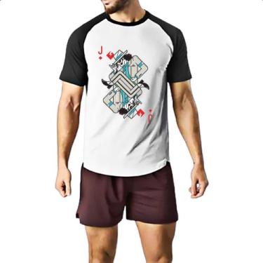 Imagem de Camiseta Raglan Baralho Valete Michael Jackson - Alearts, EG
