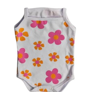 Imagem de Body Alcinha Bebe Menina Roupa Verão Estampado 100% Suedine - Sassá Ba