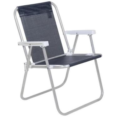 Imagem de Cadeira De Praia Alta Lazy Aluminio Sannet Preto Bel - Bel Fix