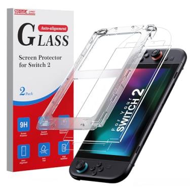 Imagem de STARTRC GAMES Screen Protector for Nintendo Switch 2 with Auto-Alignment Kit, 2 Pack 9H Tempered Glass Ultra-Thin Transparent HD Clear, Scratch and Crack Resistant for Switch 2