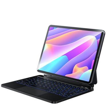 Imagem de BETTDOW Capa com Teclado e Trackpad para iPad iPad Air 11 inch M3 2025/Air 6ª 11 polegadas M2 2024/iPad Air 4th/5th 10.9 inch & iPad Pro 11 inch (4th/3rd/2nd/1st Gen),Teclado de seis linhas