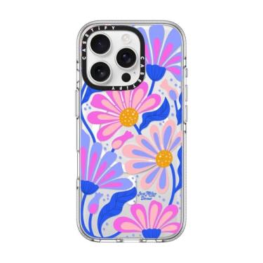 Imagem de CASETiFY Capa transparente para iPhone 16 Pro [não amarela/2 m. Proteção contra quedas de grau militar/compatível com Magsafe] - Margarida mística - Transparente