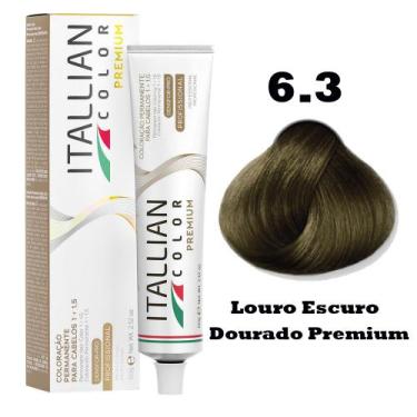 Imagem de Coloração Itallian Premium Louro Escuro Dourado 6.3 - 60g