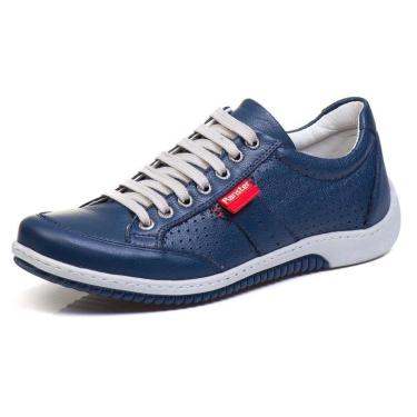 Imagem de Sapatênis Casual Conforto Couro Azul - RT3016NBKAZU-Masculino