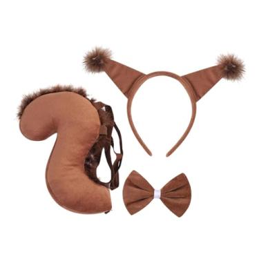 Imagem de UxicRuya Kit de fantasia de cauda de animal com faixa para cabeça para baile de máscaras com tema de animais, CafÉ