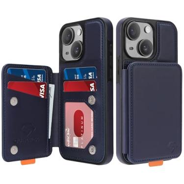 Imagem de GUERNICA Capa carteira para iPhone 14 Plus/iPhone 15 Plus (6,7 polegadas) com porta-cartões, bloqueio RFID para mulheres e homens, capa de telefone à prova de choque para Apple 14 Plus/Apple 15 Plus