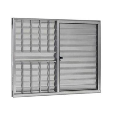 Imagem de Veneziana 3 Folhas Aluminio Brilhante  1,00x1,20 C/grade