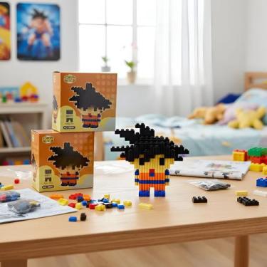 Imagem de Bloco Mágico de Montar Goku Personagem Anime Dragon Ball - Macall