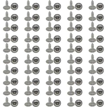Imagem de XunLiu 100 peças 304 Cabeça redonda de aço inoxidável PWA com parafusos autoroscantes M2 6 mm