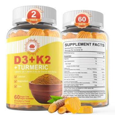 Imagem de Suplemento de gomas LILICARE de vitamina D3 10000IU e K2 200mcg