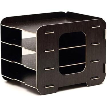 Imagem de Organizador De Arquivos De Mesa Organizador De Escritório Rack De Arquivos Simples Bancada Estante Multicamadas Papelaria De Escritório Organizar Criativo Escritório Estudantes Porta-, B