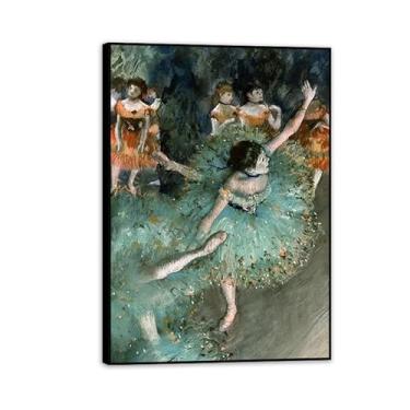 Imagem de Impressionista Edgar Degas Art Swaying Dancer Ballet Poster Print Canvas Painting Wall Art for Dancer Living Room Home Decor 100x70cm (83.8x71.1 cm) Moldura pronta para pendurar