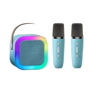 Imagem de Máquina De Karaokê Portátil Bluetooth 5.3 Com Microfones Sem Fio Para 