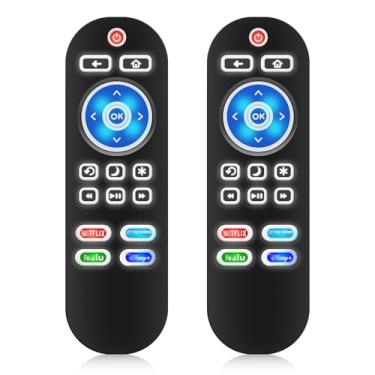 Imagem de (Pacote com 2) Controle remoto de substituição retroiluminado compatível com Roku TV【NÃO é compatível com Stick ou Box】