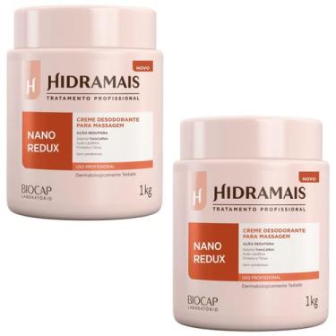 Imagem de Kit 2 Creme Desodorante para Massagem Nano Redux 1kg Hidramais
