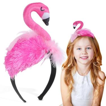 Imagem de Kisangel Flamingo Headband, Cute Flamingo Hat, Creative Headdress for Halloween, Women Carnival Tropical Party Hair Accessory, Multi-color, 10. 62 X 5. 11 X 2. 36 Inches