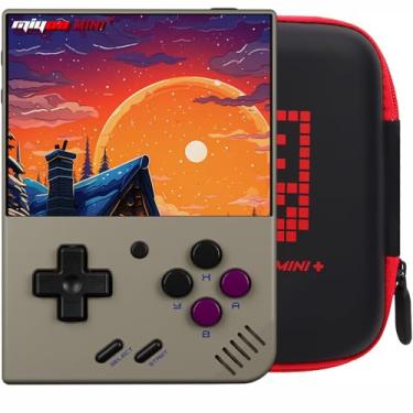 Imagem de Miyoo Miyoo Mini Plus Retro Gaming Console with Portable Case, Handheld Game Console with 3000mAh Battery 3.5'' IPS Screen, Compatible with a Large Variety of Classic Games. Support WiFi & RTC, Gray