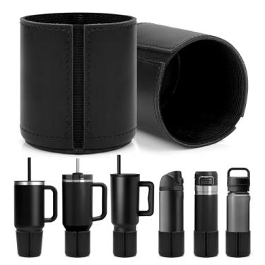 Imagem de Linkidea Pacote com 2 botas para garrafa de água de couro vegano compatível com YETI Yonder 708.7 g, Stanley Flip Go 680.4 g, SIM 1,134.0 g, universal 2,95" (7,5 cm) - 3,15" (8 cm) protetor de