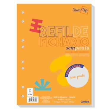 Imagem de Caderno Colegial Sem Pauta Perfurado Papel Cinza 40 Folhas