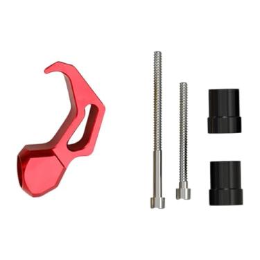 Imagem de MotiveTech Gancho para motocicleta, gancho para bicicleta elétrica para scooters elétricas, ganchos de armazenamento universais premium para serviços pesados, Vermelho