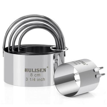 Imagem de Conjunto de cortador de biscoitos HULISEN (5 peças/conjunto) em aço inoxidável