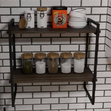 Imagem de Prateleira Teto Parede Decorativa Industrial Cozinha 60Cm
