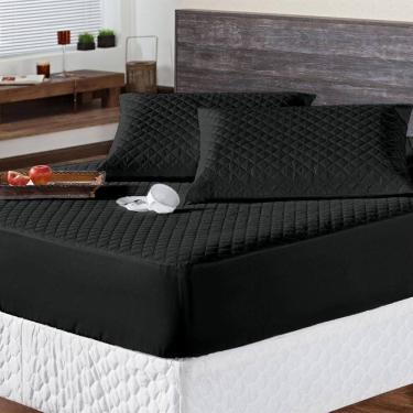 Imagem de Protetor Colchão Max Impermeável King 3 Peças - Preto