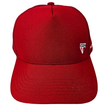 Imagem de Bone Sao Paulo Trucker Licenciado Aba Curva Ajustavel Cor:;Gênero:Únissex;Tamanho:Único-Unissex