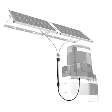 Imagem de Blütezeit Kit de adaptador solar para sistemas de abertura de portão deslizante – Chicote de ligação CC de porta dupla de 2,5 m para motor de portão ME-GO-600 e conexão de painel solar auxiliar