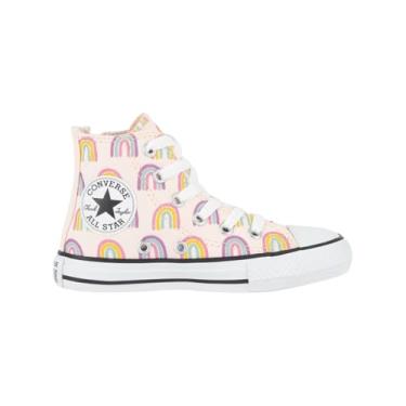 Imagem de Tênis Converse All Star Infantil Hi - Cano Médio, Original, Confortável, Ideal para o dia a dia, Estilo Clássico (Rosa Claro, BR, Criança de 9 a 12 anos, Numérico, 27)