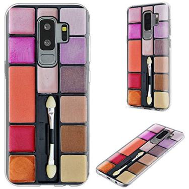 Imagem de VoMotec. Capa para Samsung Galaxy S9 Plus para homens mulheres e meninas, capa protetora completa de silicone TPU macio antiarranhões para Samsung Galaxy S9 Plus S9+, kit de maquiagem colorido