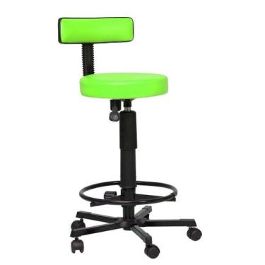 Imagem de Cadeira Mocho Alto Slim Secretária / RB CADEIRAS - Mix Moveis, Verde L