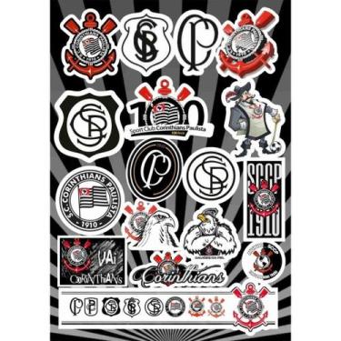 Imagem de KIT 03 - (03) - 03 Cartela De Adesivos Personalizados Time - Futebol -