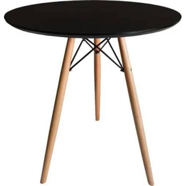 Imagem de Mesa Mesinha 70cm Tripé Bar Base Charles Eames Eiffel preto - jthome