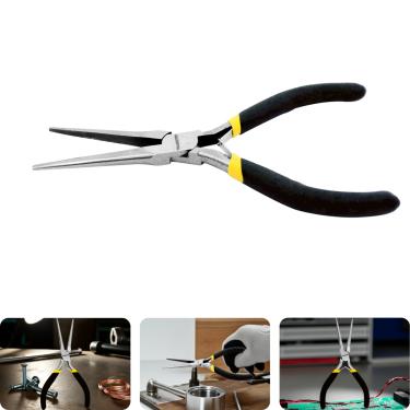 Imagem de Alicate Bico Meia Cana 5.1/2'' Aço Carbono Longo Tradestar