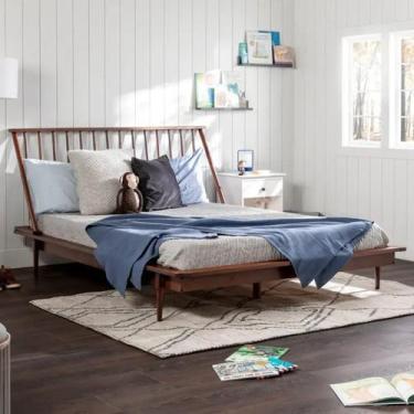 Imagem de Cama de Casal Lunna 100 % madeira Maciça - Empório Paraíso